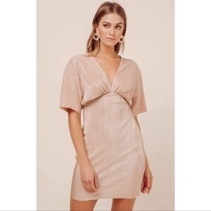 Astr The Label Beige Pink Cocktail Mini Dress. Size Small